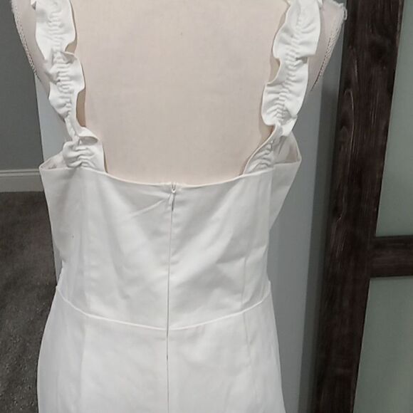 Copper Key sleeveless white jumpsuit with ruffle straps. Size XL NWT - Picture 4 of 4